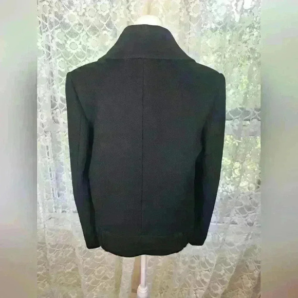 THEORY Wool Blend Black Double Breasted Short Peacoat Womens Jacket Size M - Picture 7 of 14